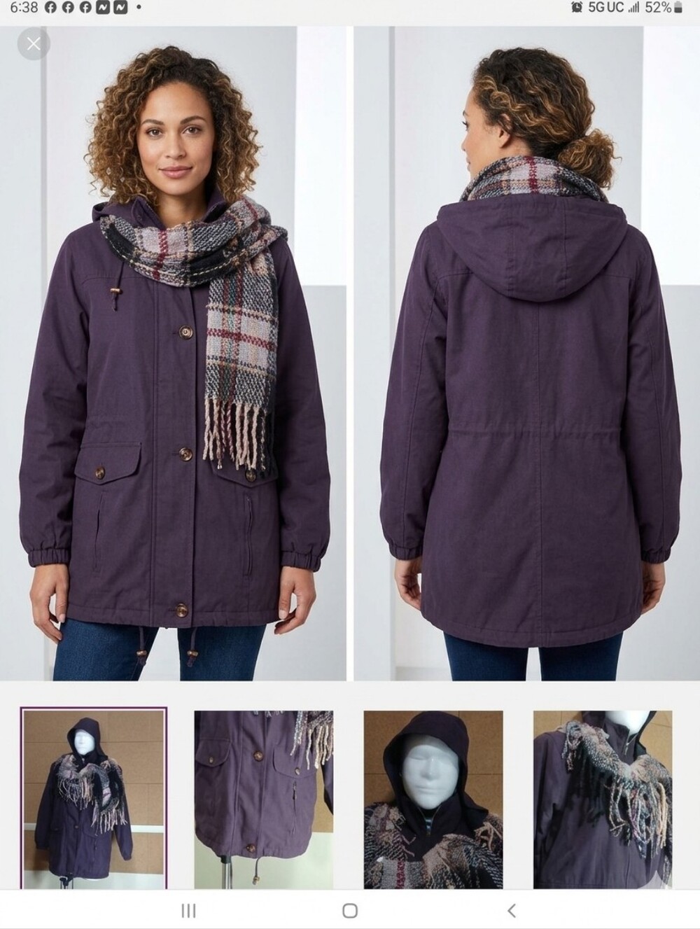 WESTBOUND COAT PLUM COLOR SIZE MEDIUM